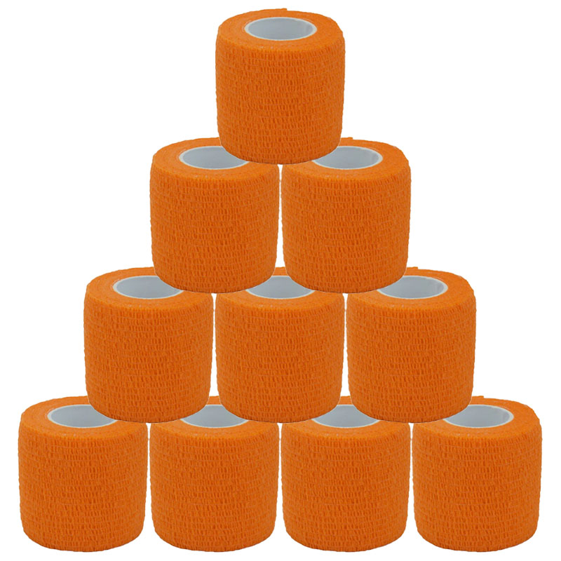 Finger Tape Athletic - オレンジ色のスポーツ絆創膏テープ、運動保護キット、弾性ペット、指関節、2.5-15cm