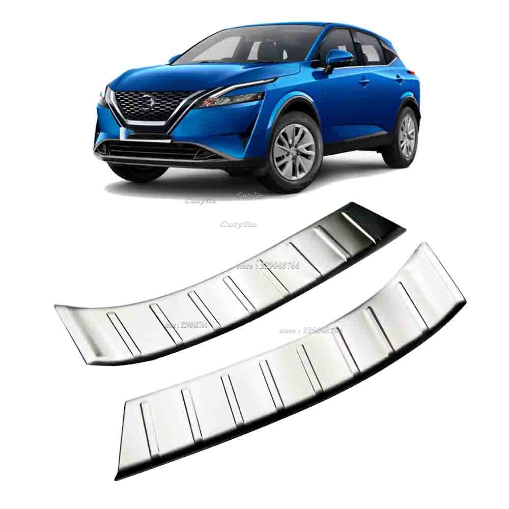 Bumper Plate 10Kg - 日産キャシュカイ J12 2022 2023 ステンレスリアバンパーシルプレートガードカバー車の改造外装アクセサリー保護