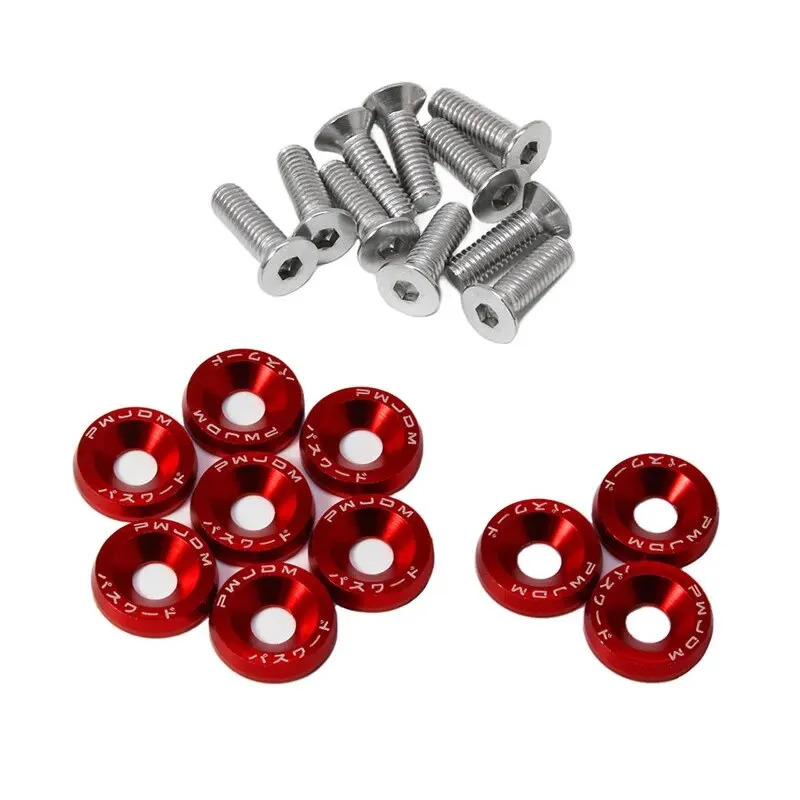 Bumper Plate 10Kg - 10個入り M6 車用ファスナー フェンダーワッシャー バンパー エンジン
