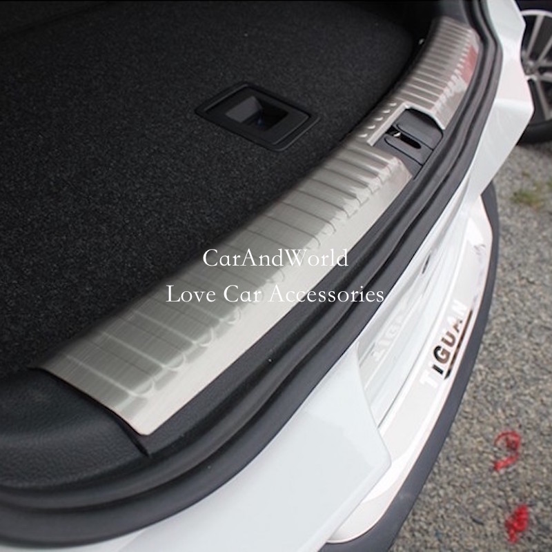 Bumper Plate 10Kg - インナーリアバンパープロテクター Vw フォルクスワーゲンティグアン 2010-2016 テールテールゲートトランクガード敷居プレートトリムカバーカーアクセサリー