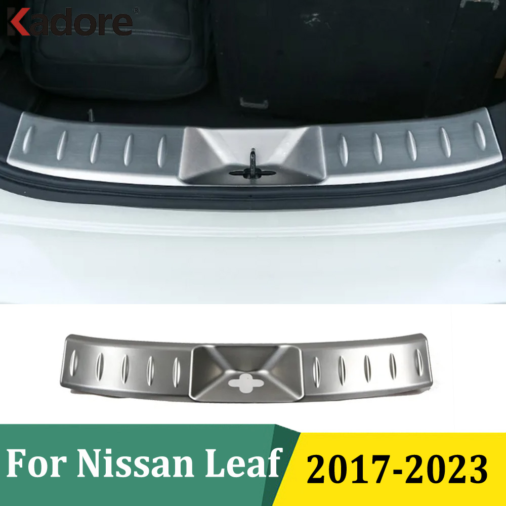 Bumper Plate 10Kg - 日産リーフ 2017-2021 2022 2023 インナーリアバンパーパッドプロテクタートリムテールトランクスカッフプレートカバーカースタイリングアクセサリー