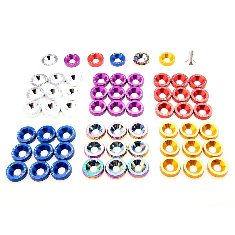 Bumper Plate 10Kg - 10-30個入り M6 JDMネジ ナンバープレートボルト 自動車アクセサリー 車改造用六角ファスナー