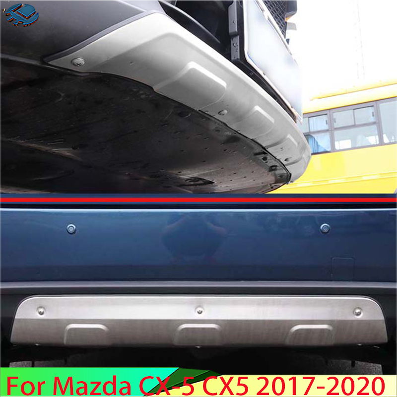 Bumper Plate 10Kg - マツダ CX-5 CX5 2017-2020 カーアクセサリーステンレス鋼フロントとリアバンパースキッドプロテクターガードプレート 2018