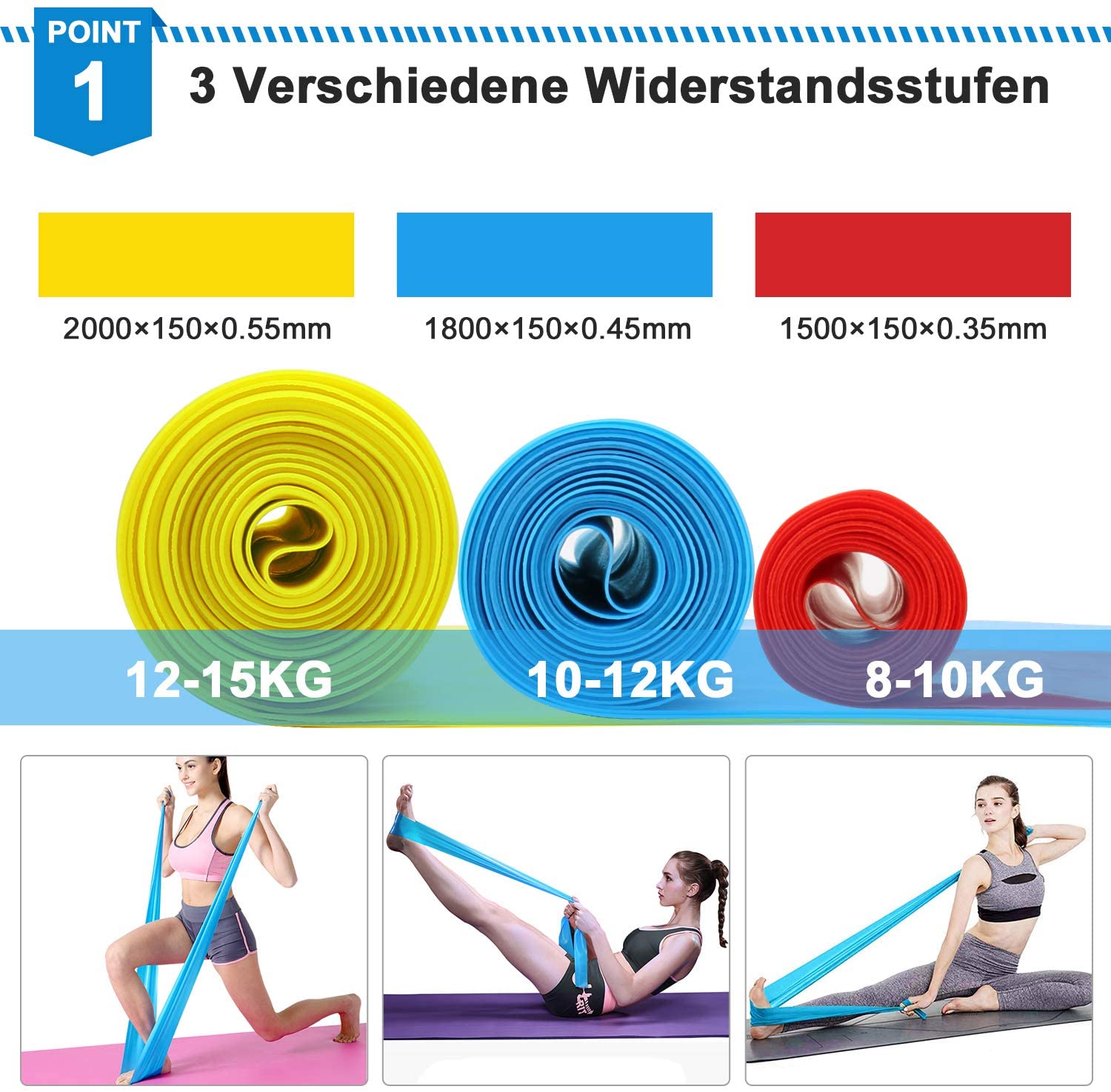 弾性フィットネスバンド 3 個レジスタンスバンド弾性フィット - Finger Tape Athletic のレビューと価格