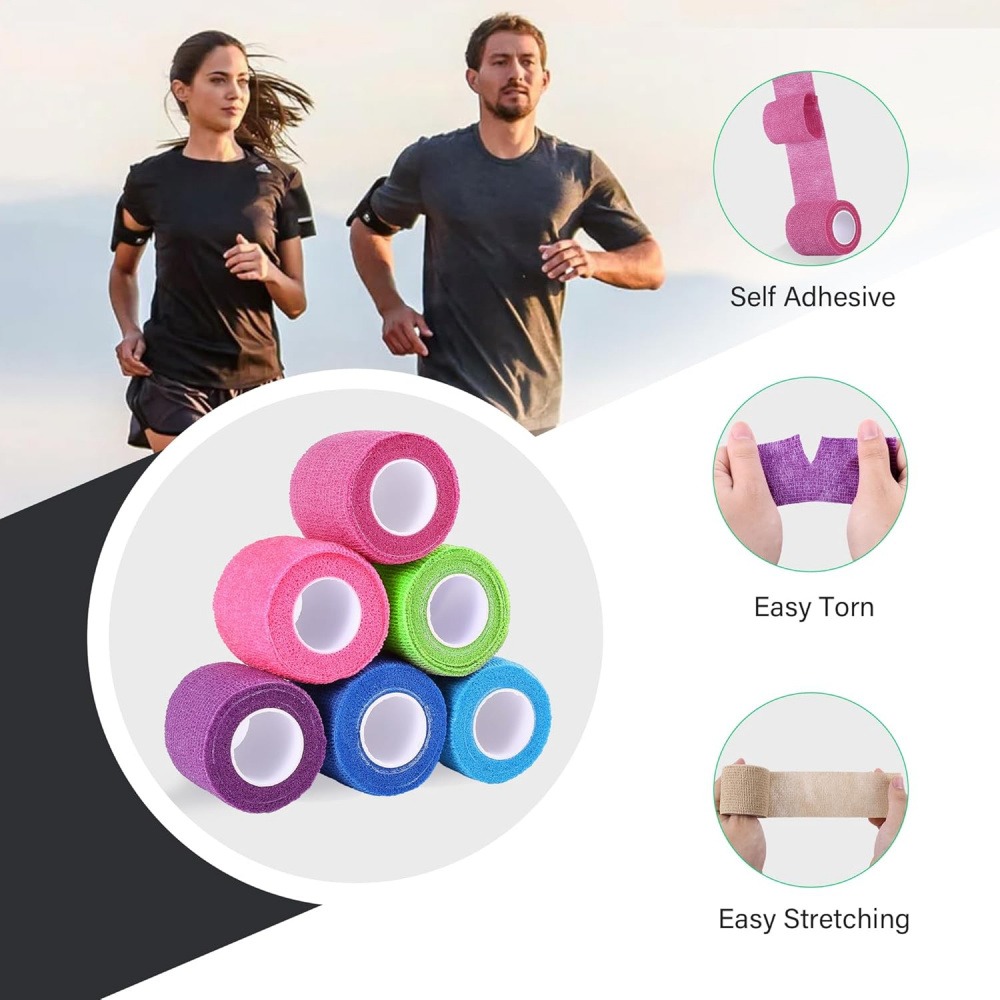 2個入り粘着性包帯ラップ、2.5cm x 4.5m通気性のあ - Finger Tape Athletic のレビューと価格
