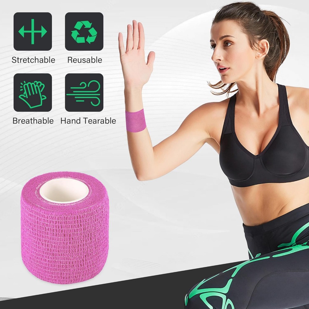 2個入り粘着性包帯ラップ、2.5cm x 4.5m通気性のあ - Finger Tape Athletic のレビューと価格