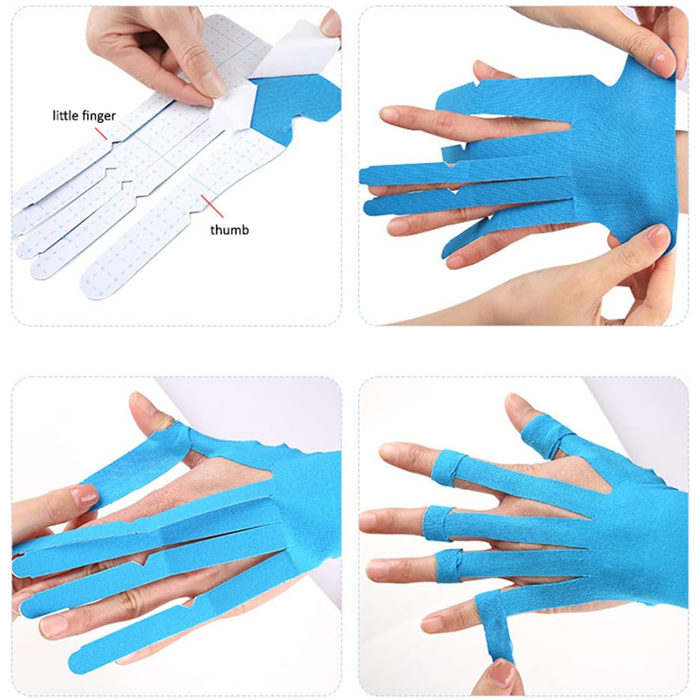 手首と指用のプレカットキネシオロジーテープ5個、弾性手首指の - Finger Tape Athletic のレビューと価格