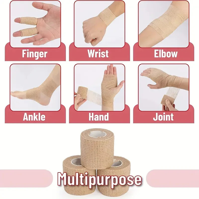 肌の色アスレチックラップテープ自己粘着弾性包帯スポーツプロテ - Finger Tape Athletic のレビューと価格