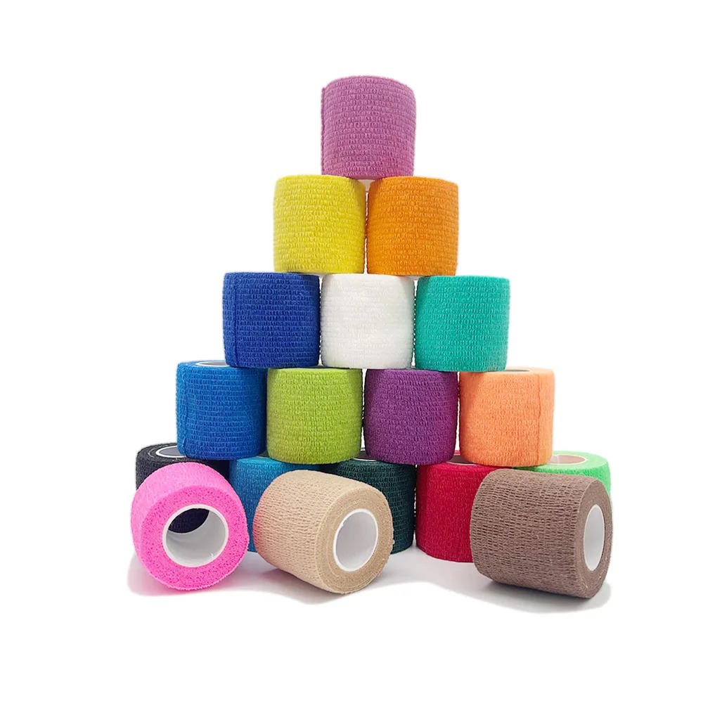 18 色カラフルなアスレチックラップテープ自己粘着弾性包帯エ - Finger Tape Athletic のレビューと価格