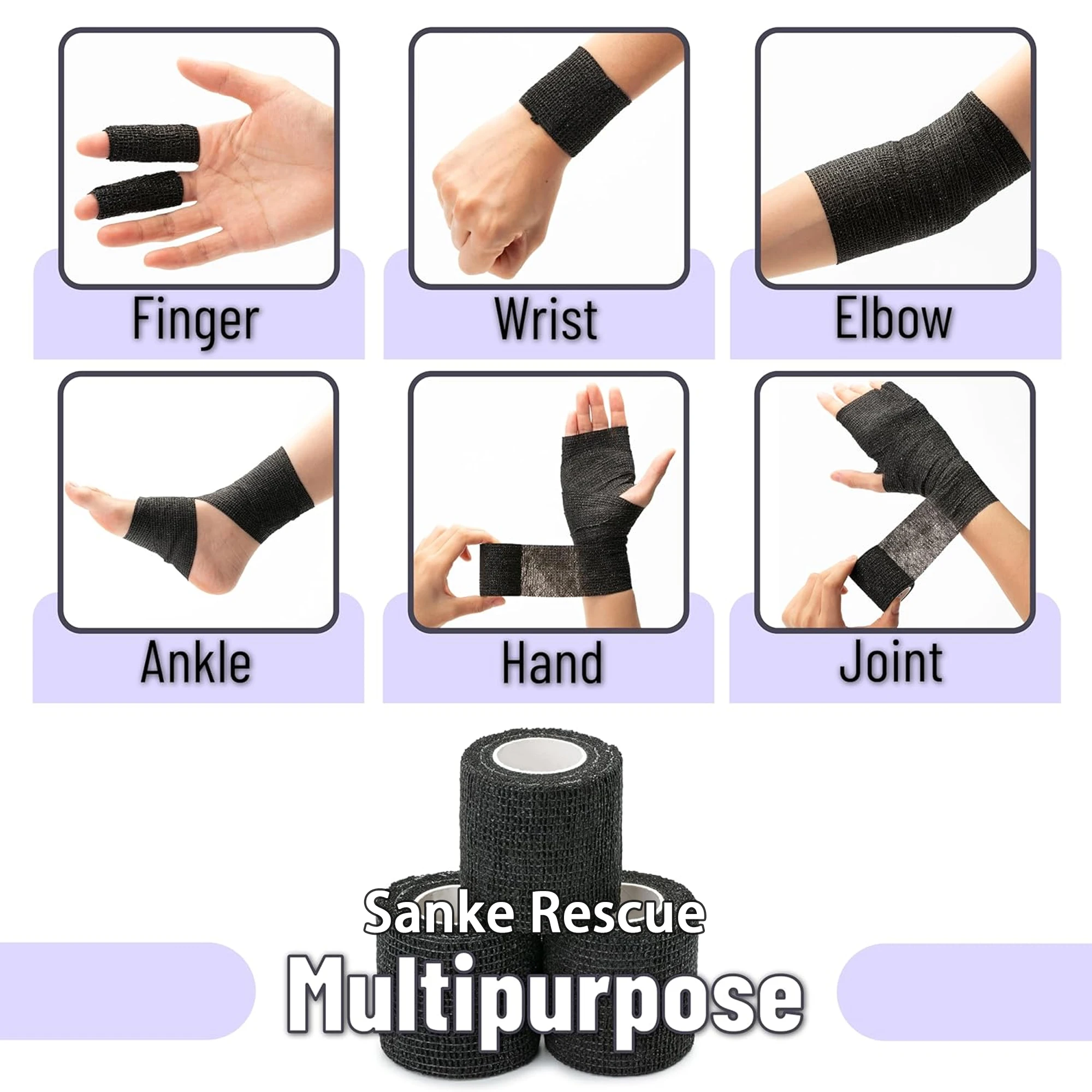 アスレチックラップテープ自己粘着弾性包帯エラストプラストスポ - Finger Tape Athletic のレビューと価格
