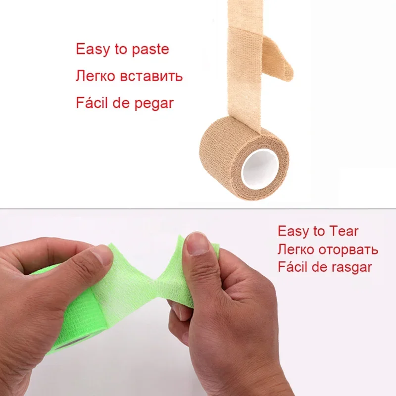 18 色カラフルなアスレチックラップテープ自己粘着弾性包帯エ - Finger Tape Athletic のレビューと価格