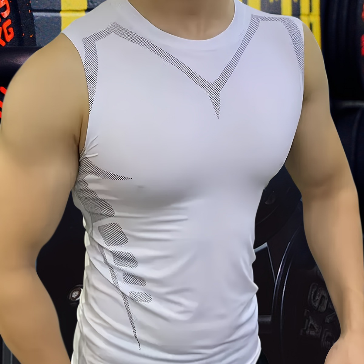 マン圧縮タンクトップ男性ジムシャツノースリーブ速乾性スポーツ - Crossfit Vest のレビューと価格
