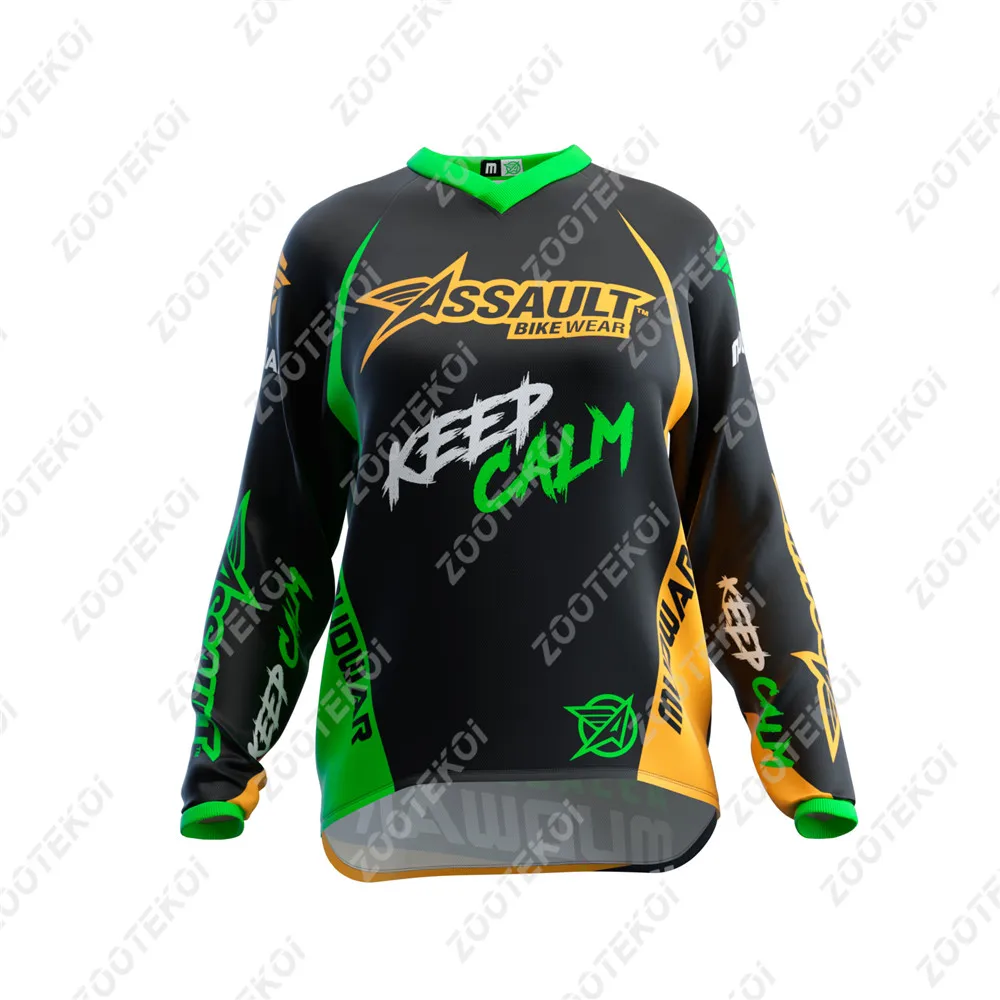 アサルトバイクウェア女性用マウンテンバイクダウンヒルジャージ - Crossfit Gear Men のレビューと価格