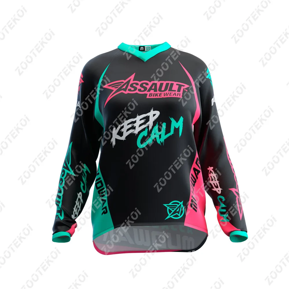 アサルトバイクウェア女性用マウンテンバイクダウンヒルジャージ - Crossfit Gear Men のレビューと価格